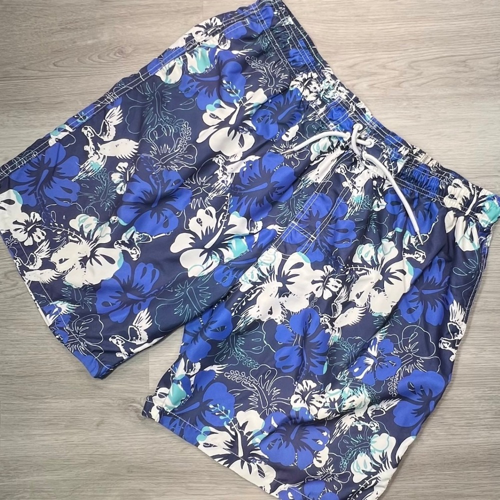Kailua Surf Mens Swim‎ Trunks  3XL Floral Print Elastic Waist Beach Shorts